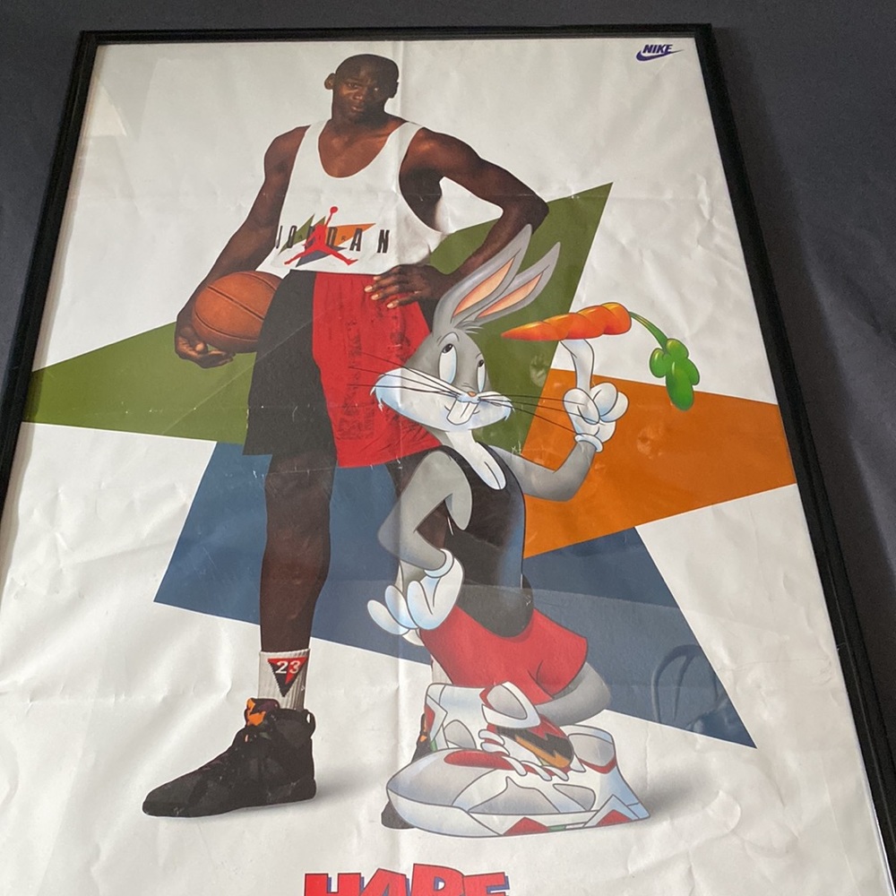1992 Michael “Hare” Jordan Bugs Bunny Poster - Space Jam - Picture 2 of 6